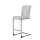HomeRoots Set of 4 White Two tone Barstools with Silver Tone Metal Base