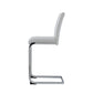 HomeRoots Set of 4 White Two tone Barstools with Silver Tone Metal Base