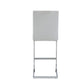 HomeRoots Set of 4 White Two tone Barstools with Silver Tone Metal Base