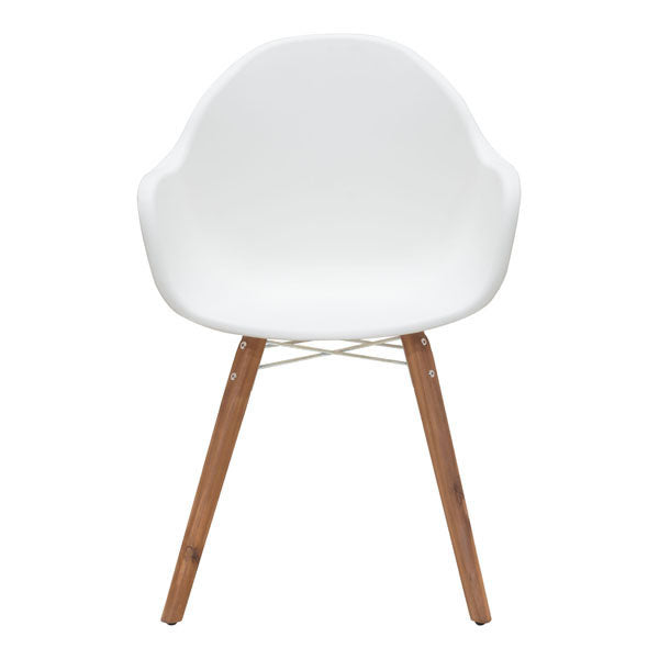 HomeRoots Set of 4 White Wooden Chairs