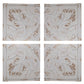 HomeRoots Set of 4 Whitewashed Arabesque Carved Wall Art