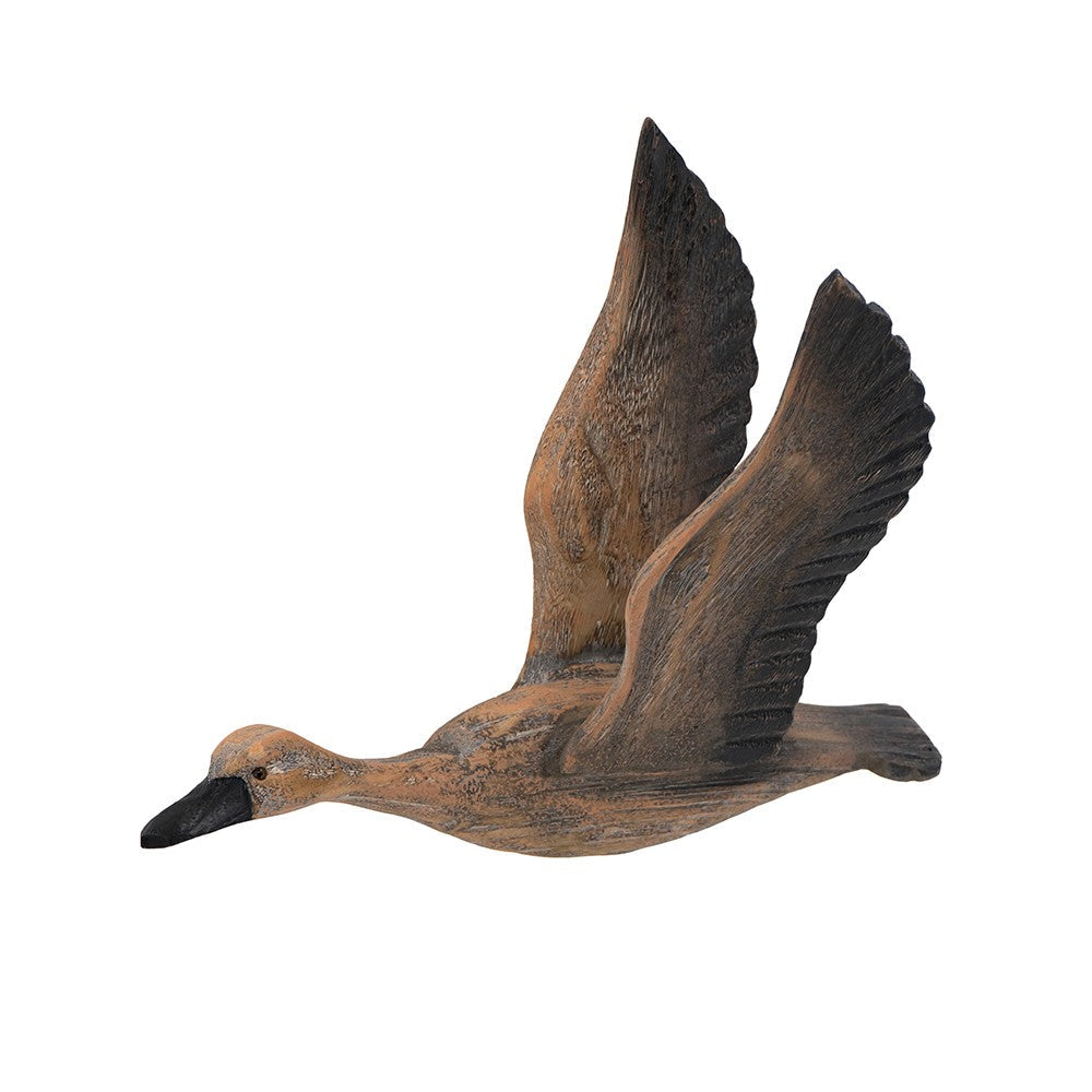 HomeRoots Set of Three Flying Geese Carved Wood 3D Wall Art