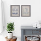 HomeRoots Set of Two Bathroom Themed Wall Art