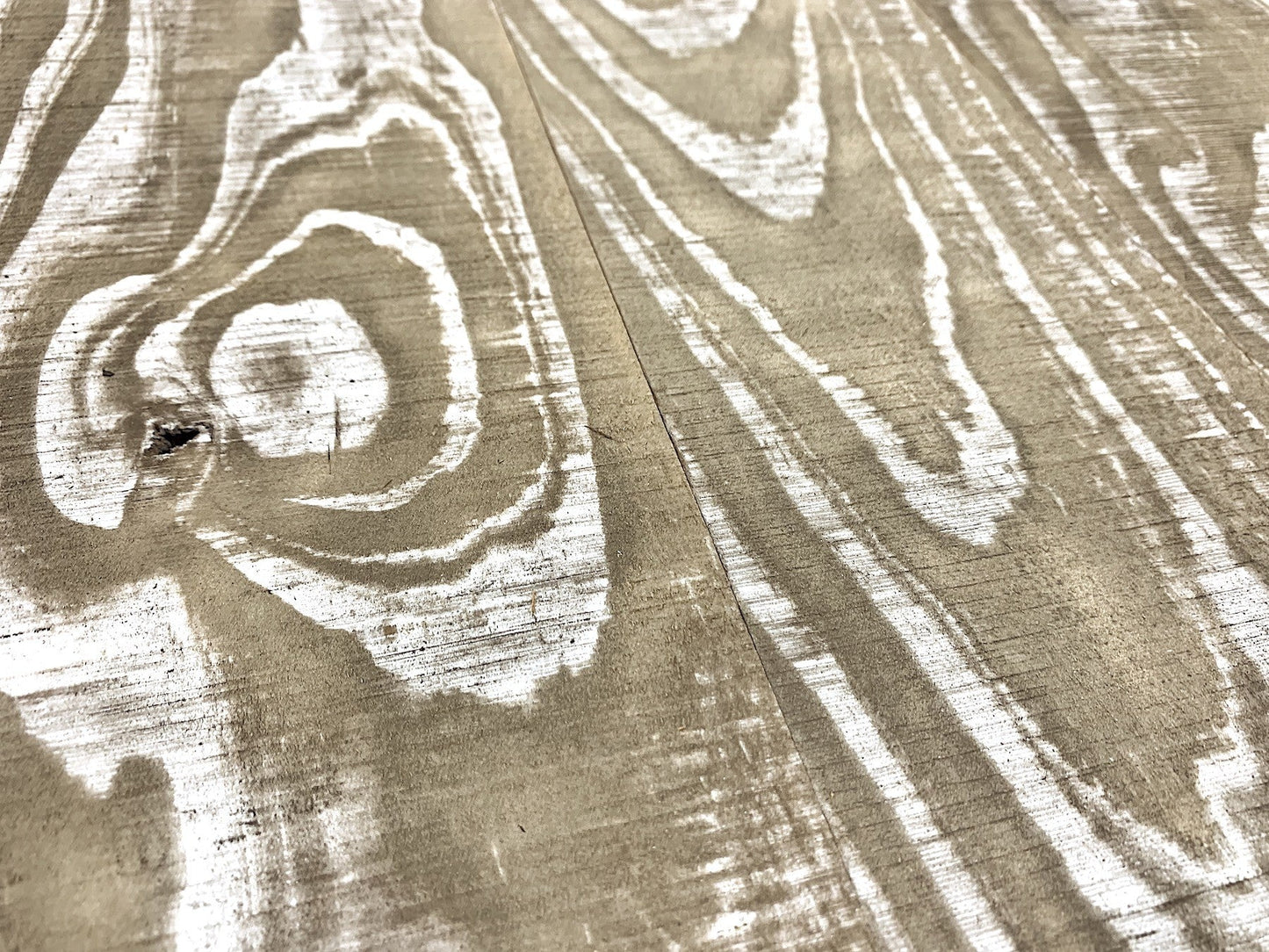 HomeRoots Set of Two Greywash and Natural Wood Wall Art Hanging Panels