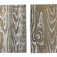 HomeRoots Set of Two Greywash and Natural Wood Wall Art Hanging Panels