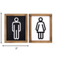 HomeRoots Set of Two His and Hers Bathroom Wall Art