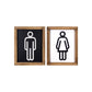 HomeRoots Set of Two His and Hers Bathroom Wall Art