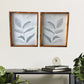 HomeRoots Set of Two Modern Blue Gray Leaves Framed Canvas Wall Art