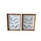 HomeRoots Set of Two Modern Blue Gray Leaves Framed Canvas Wall Art