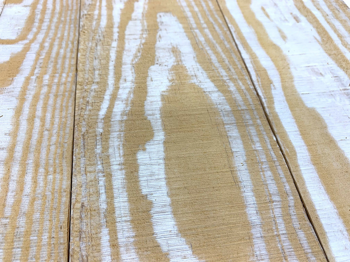 HomeRoots Set of Two Whitewash and Natural Wood Wall Art Hanging Panels