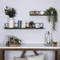HomeRoots Set of Two Wooden Wire Mesh Floating Wall Shelves