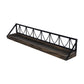 HomeRoots Set of Two Wooden Wire Mesh Floating Wall Shelves