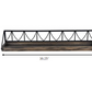 HomeRoots Set of Two Wooden Wire Mesh Floating Wall Shelves