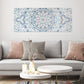 HomeRoots Shades of Blue Ornate Floral Wood Plank Wall Art