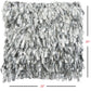 HomeRoots Shiny Gray Shaggy Throw Pillow