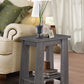 HomeRoots Side Table, Dark Gray Oak - Particle Board w/Paper Ve Dark Gray