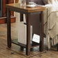 HomeRoots Side Table, Espresso & Dark Oak - MDF, Particle Board, Birc Espresso & Dark Oak