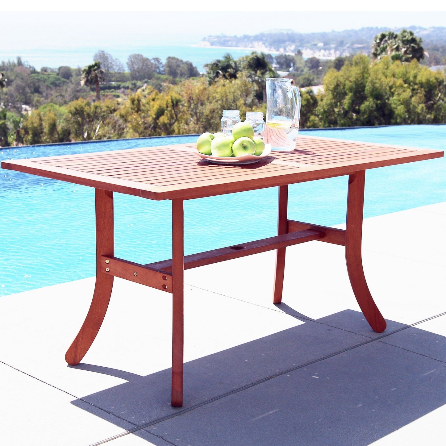 HomeRoots Sienna Brown Dining Table With Curved Legs