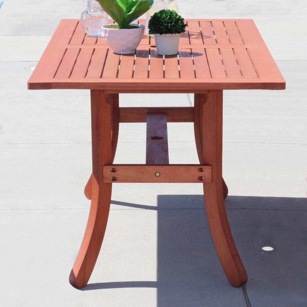 HomeRoots Sienna Brown Dining Table With Curved Legs