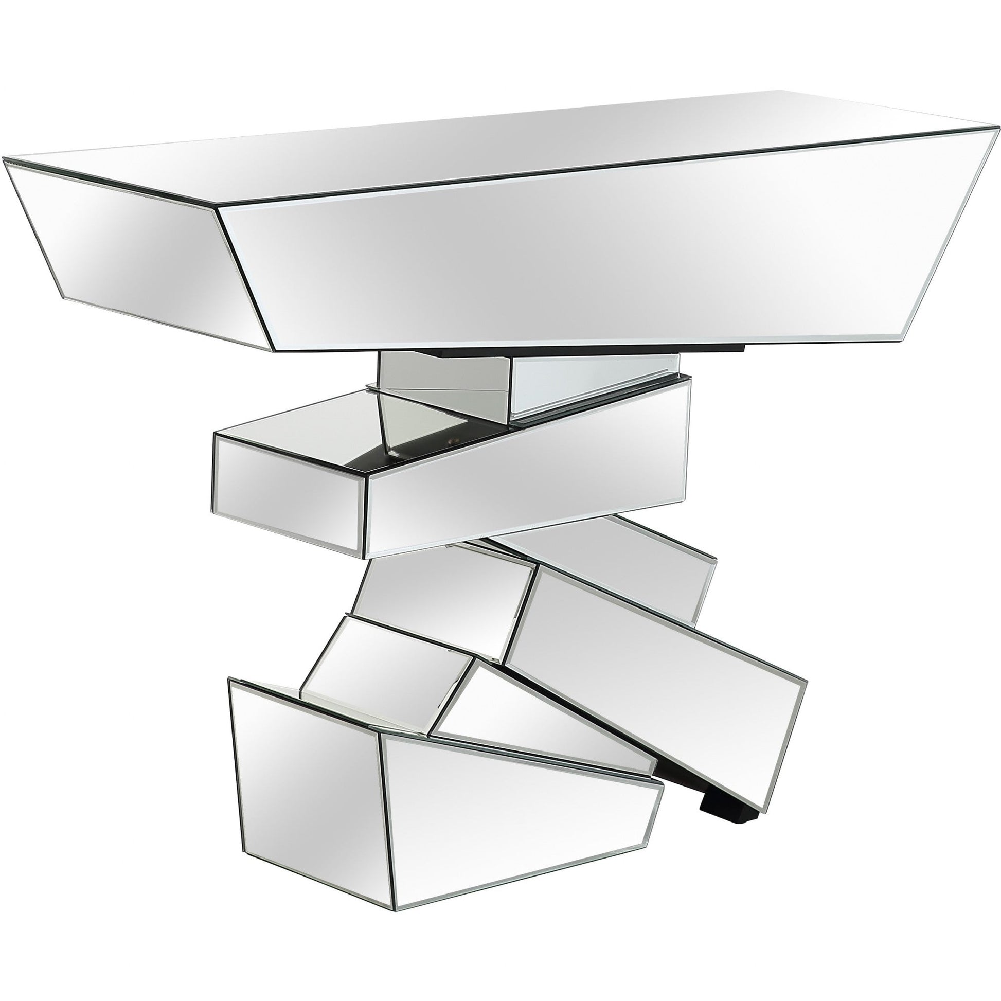 HomeRoots Silver 3D Console Table