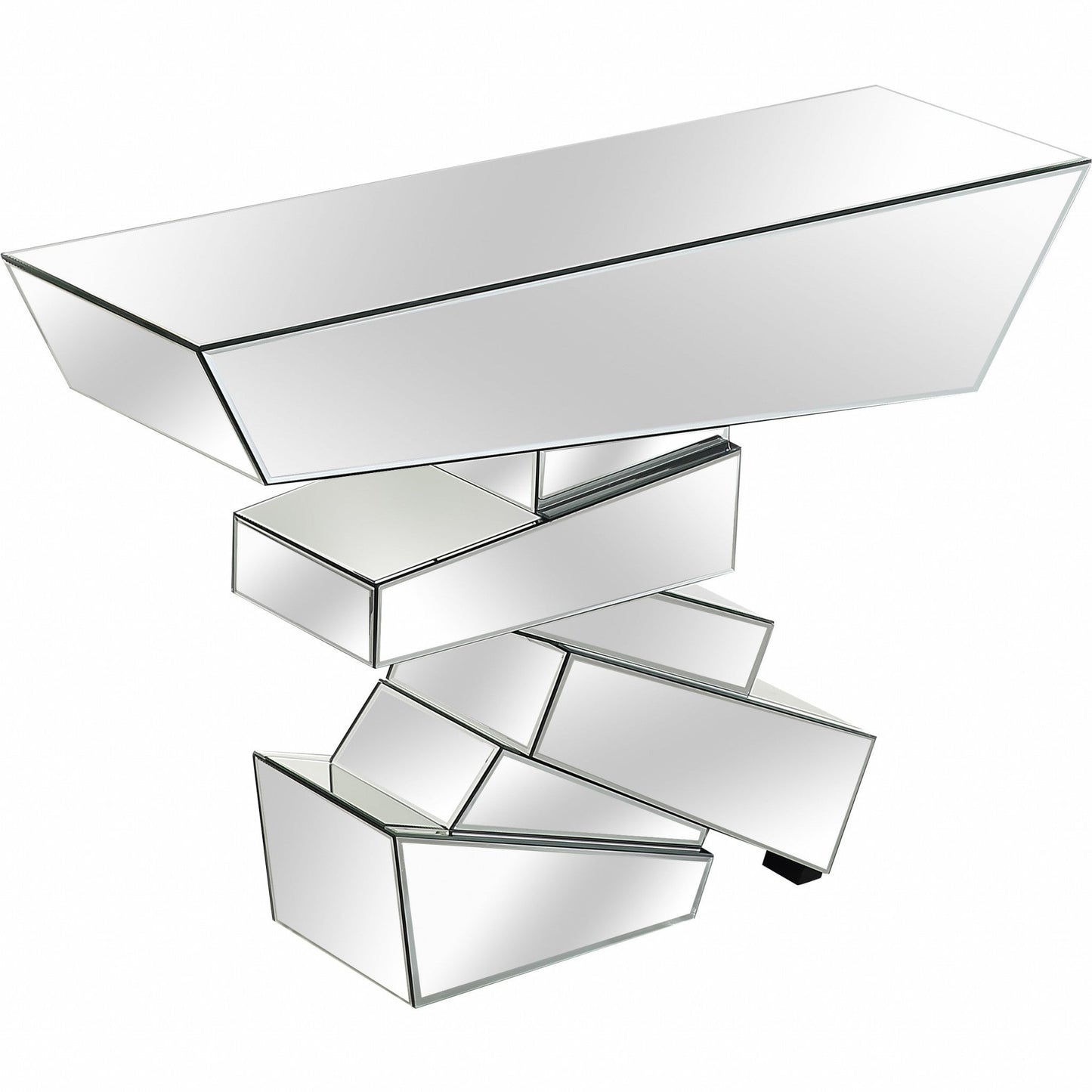 HomeRoots Silver 3D Console Table