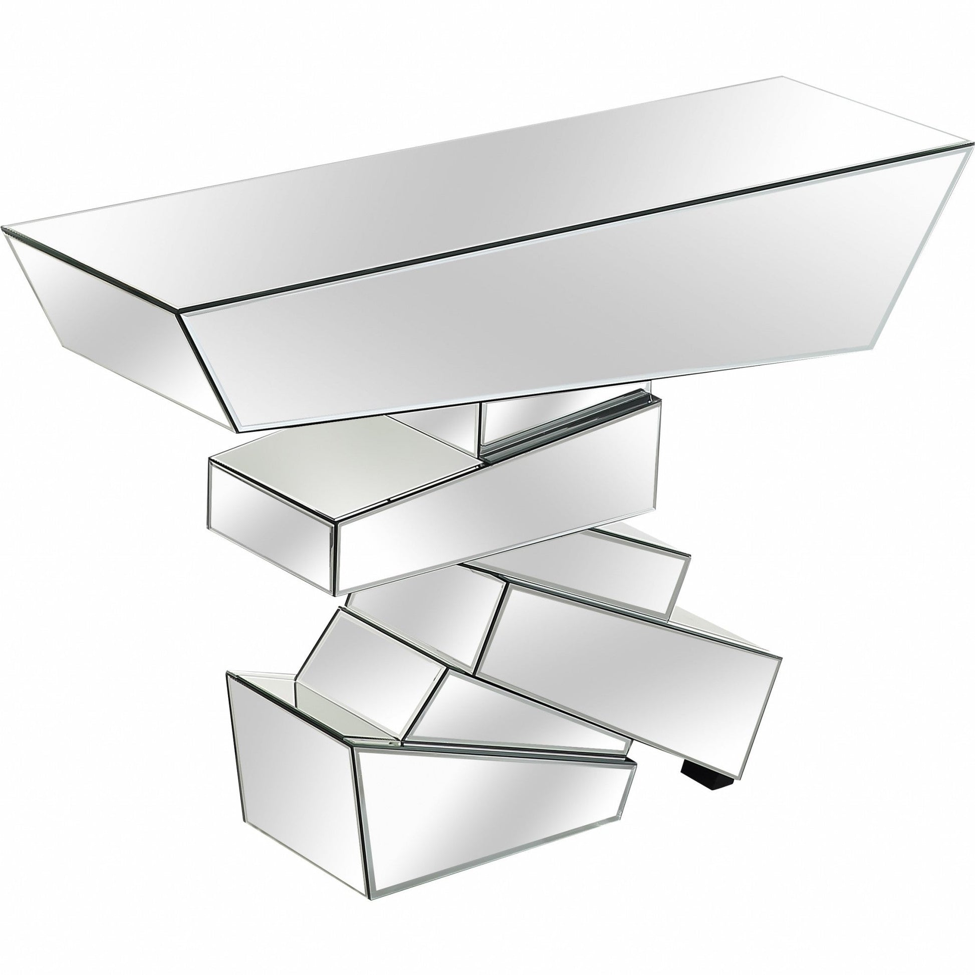 HomeRoots Silver 3D Console Table