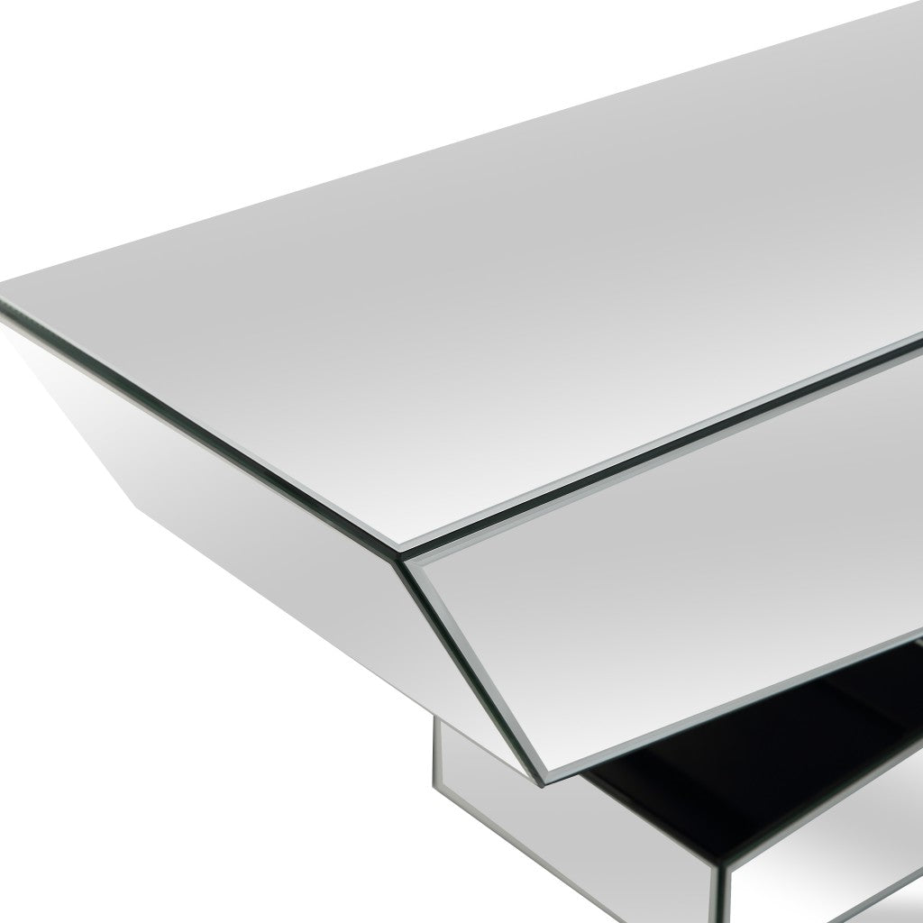 HomeRoots Silver 3D Console Table