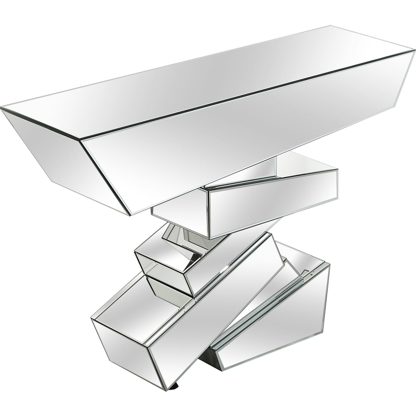 HomeRoots Silver 3D Console Table