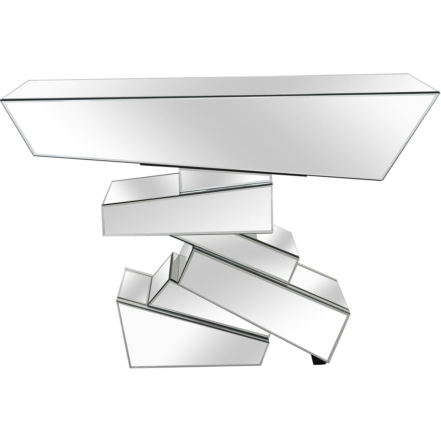 HomeRoots Silver 3D Console Table