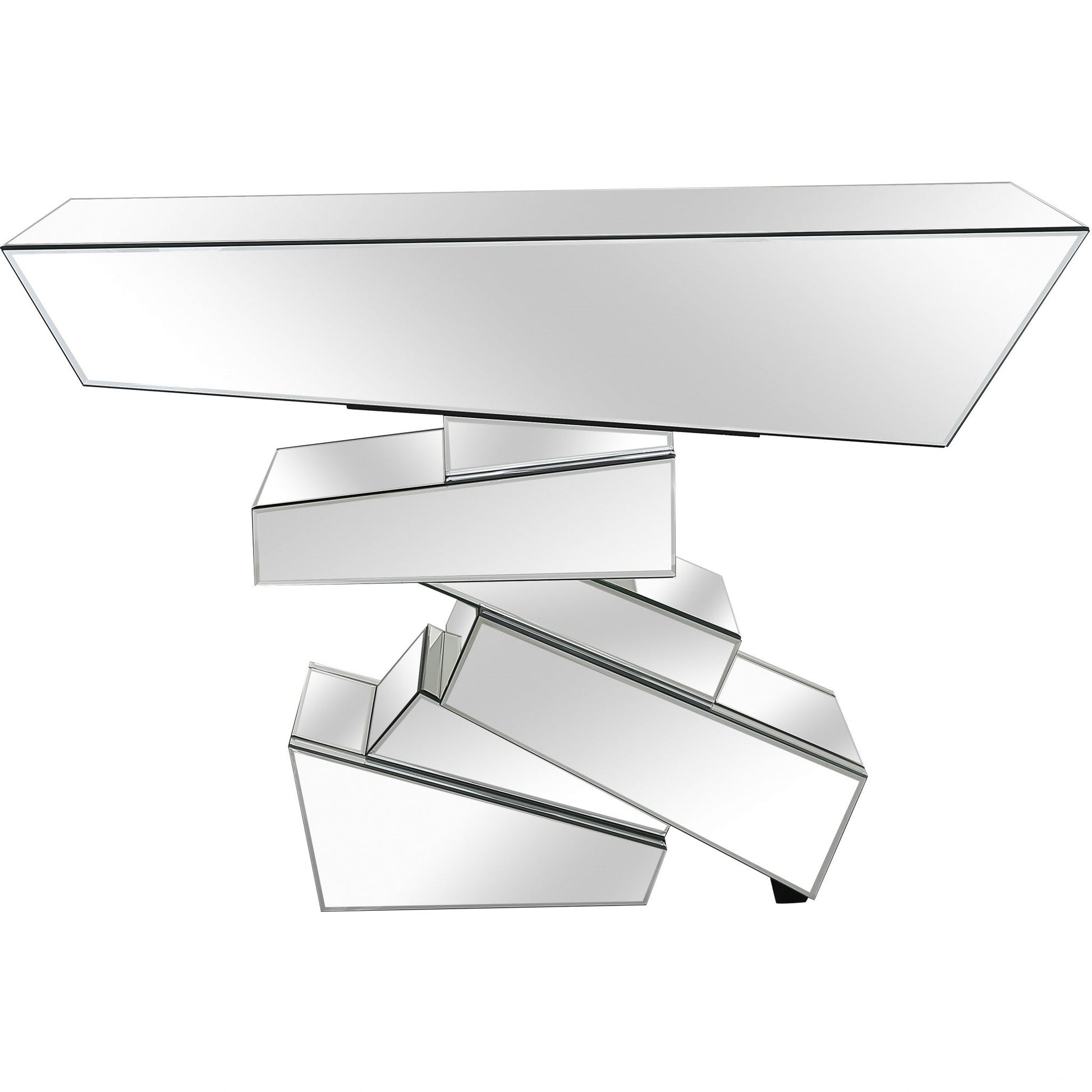 HomeRoots Silver 3D Console Table