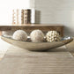 HomeRoots Silver Boat Shaped Modern Bowl