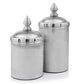 HomeRoots Silver Canisters in Set of Two