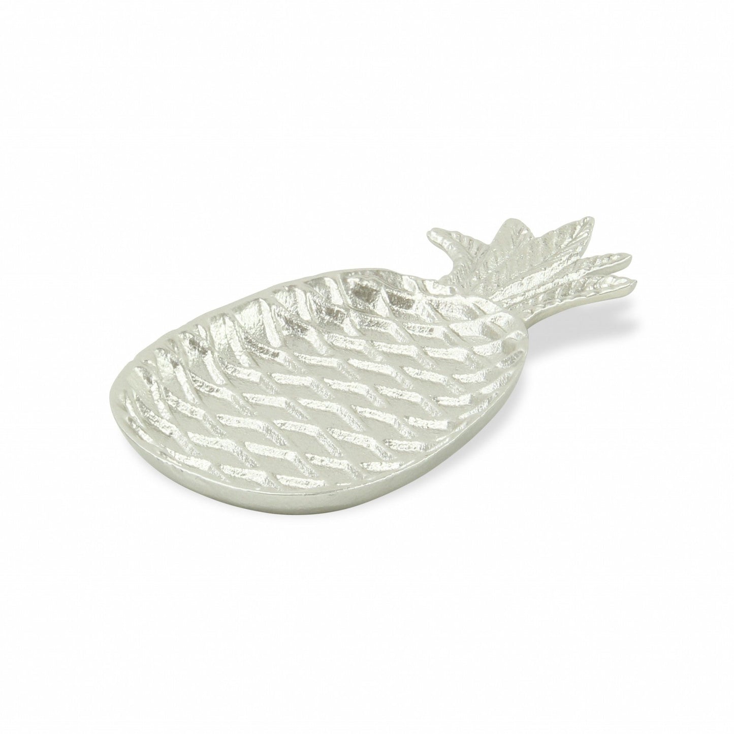 HomeRoots Silver Cast Iron Pineapple Centerpiece Shallow Bowl