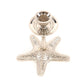HomeRoots Silver Finish Star Fish Taper Candle Holder