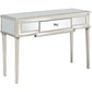 HomeRoots Silver Leaf Console Table With Antiqued Finish