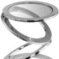 HomeRoots Silver Rings With Metal Frame and Glass Top Accent Table