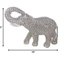 HomeRoots Silver and Faux Crystal Elephant Sculpture