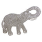 HomeRoots Silver and Faux Crystal Elephant Sculpture