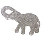 HomeRoots Silver and Faux Crystal Elephant Sculpture