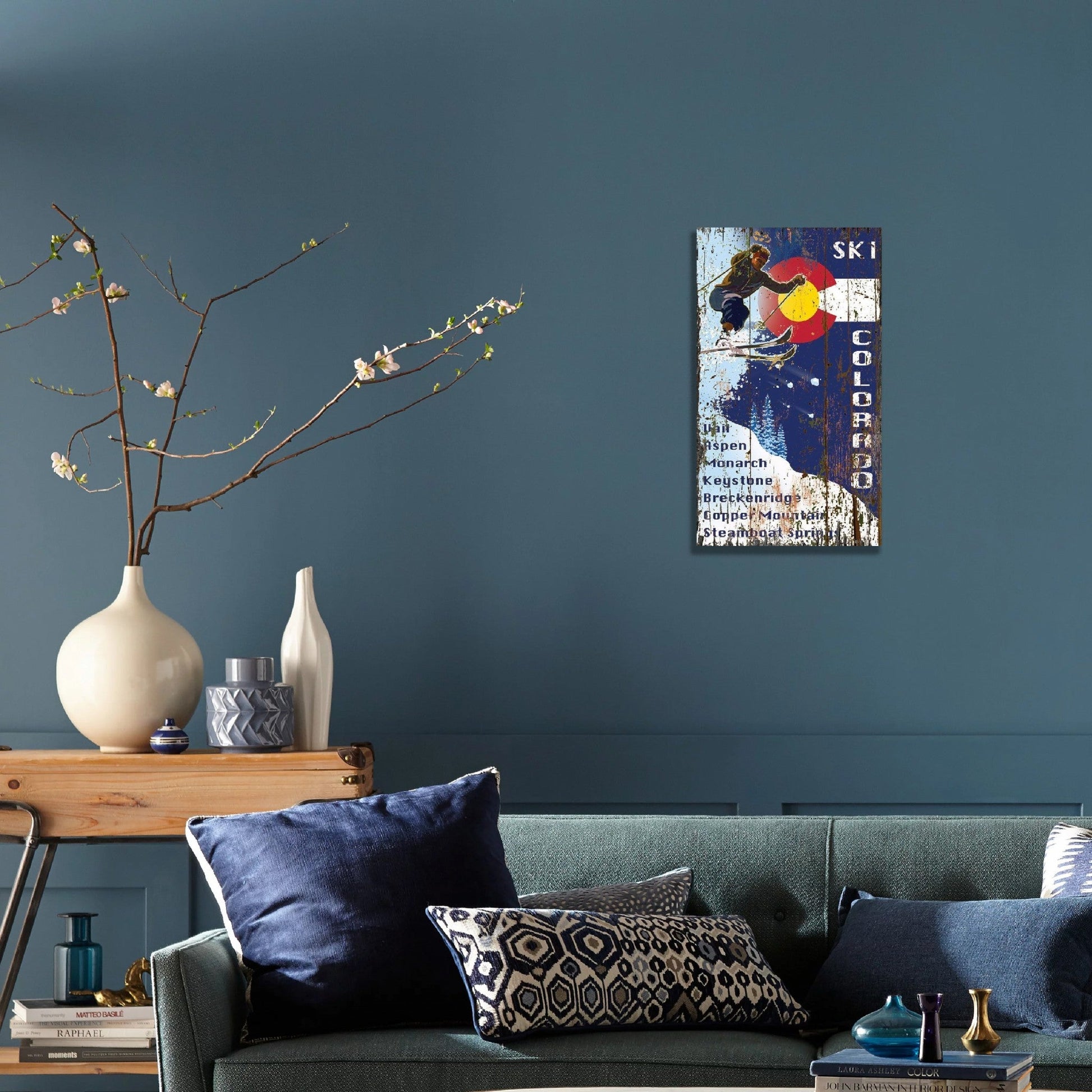 HomeRoots Skiing into the Colorado Flag Wall Art