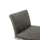 HomeRoots Sleek Dark Gray Faux Leather Adjustable Bar Stool