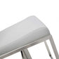 HomeRoots Sleek White Faux Leather Adjustable Bar Stool
