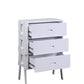 HomeRoots Sleek White Rectangular Convertible Coffee Table