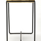 HomeRoots Sleek Wood And Black Metal Counter Stool