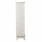 HomeRoots Sliding Double Door Accent Cabinet in Rustic White Finish