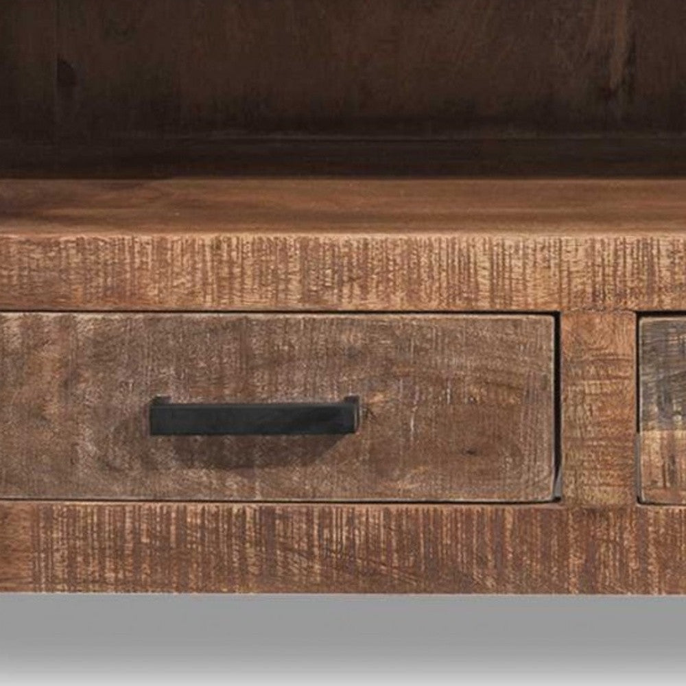 HomeRoots Solid Wood 3 Drawer TV Stand and Media Console
