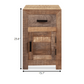 HomeRoots Solid Wood Butcher Block Accent Cabinet or Nightstand