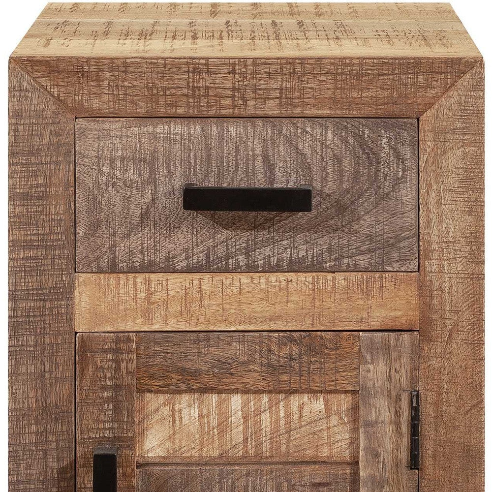 HomeRoots Solid Wood Butcher Block Accent Cabinet or Nightstand