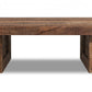 HomeRoots Solid Wood Butcher Block Dining Bench in Brown Finish