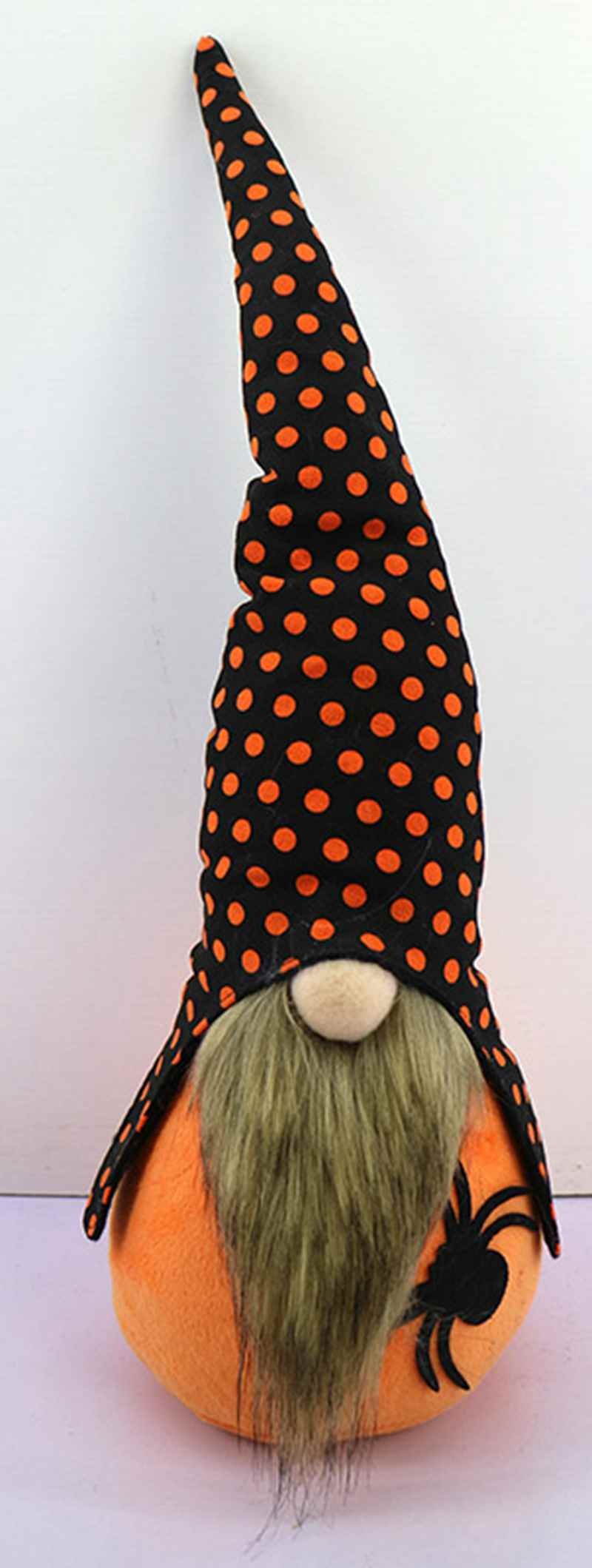 HomeRoots Spooky Orange and Black Halloween Gnome